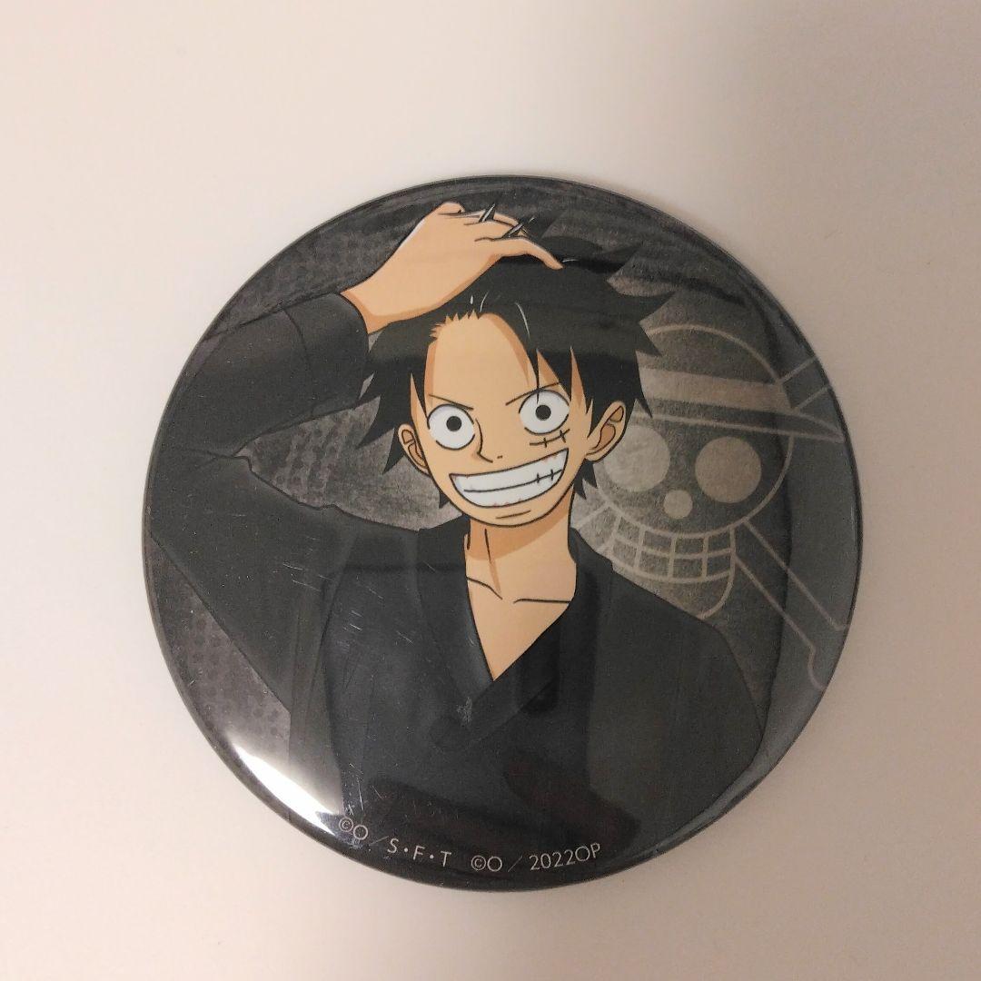 ワンピース　極楽湯　缶バッジ　ルフィ