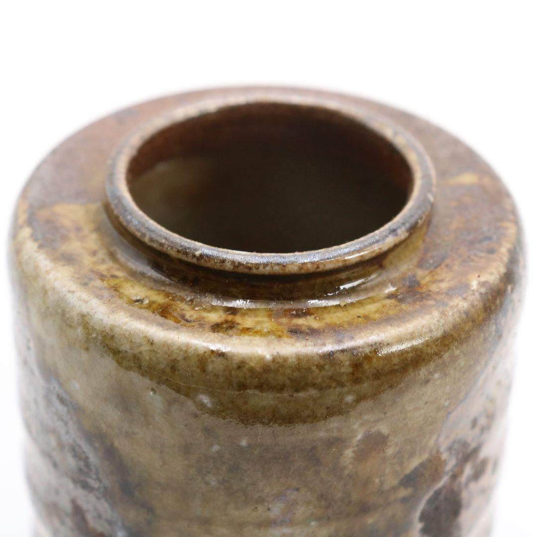 保庭楽入作 信楽肩衝茶入 紫野聚光寛海書付 万代屋緞子 茶道具　M319　NT2