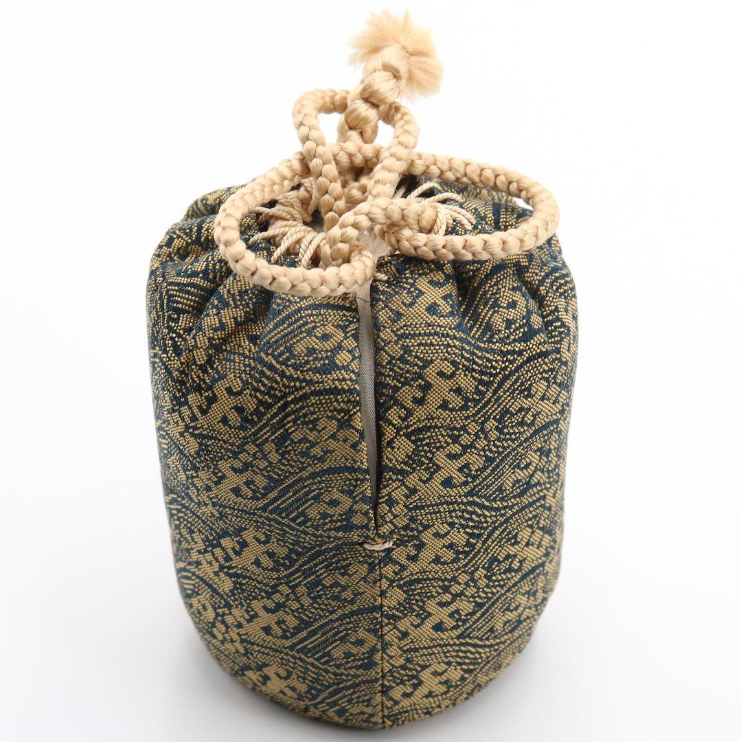 保庭楽入作 信楽肩衝茶入 紫野聚光寛海書付 万代屋緞子 茶道具　M319　NT2