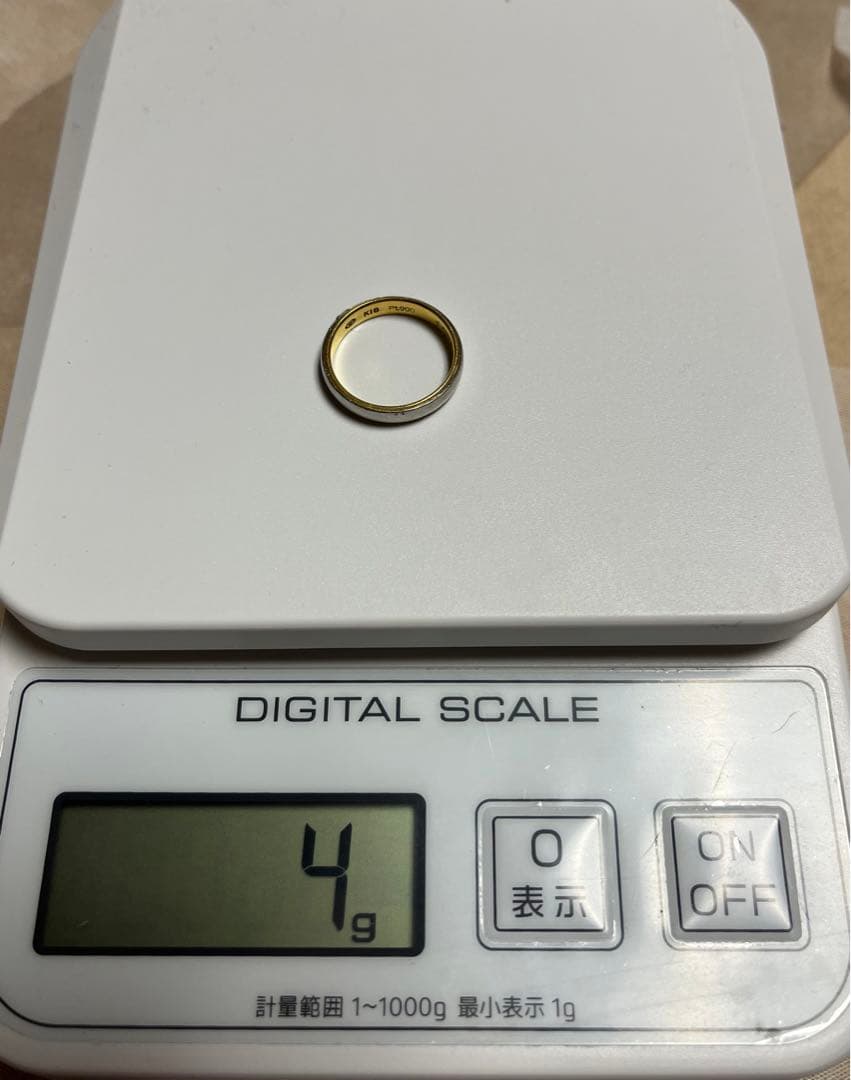 K18 Pt900 リング 4g