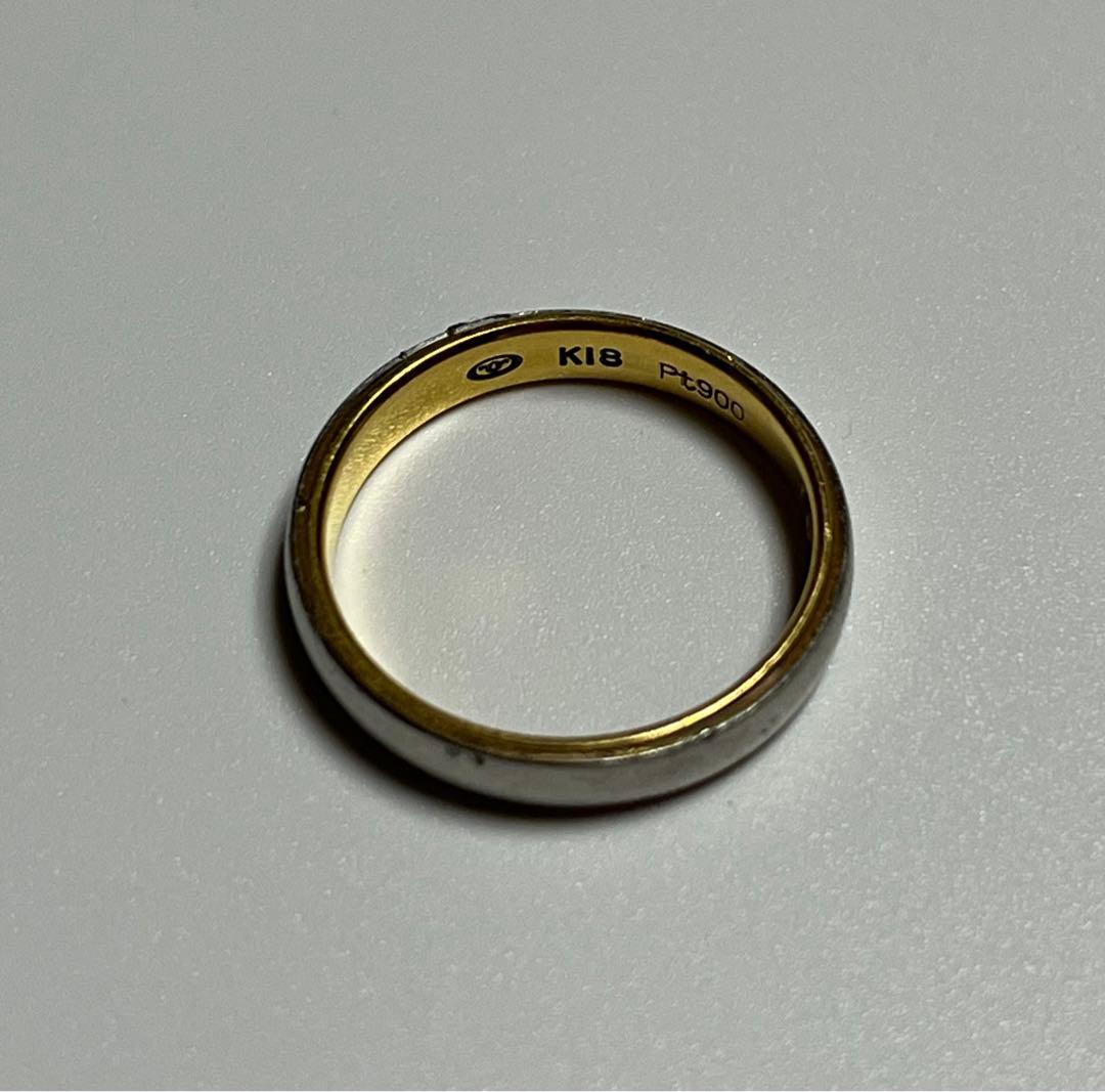 K18 Pt900 リング 4g