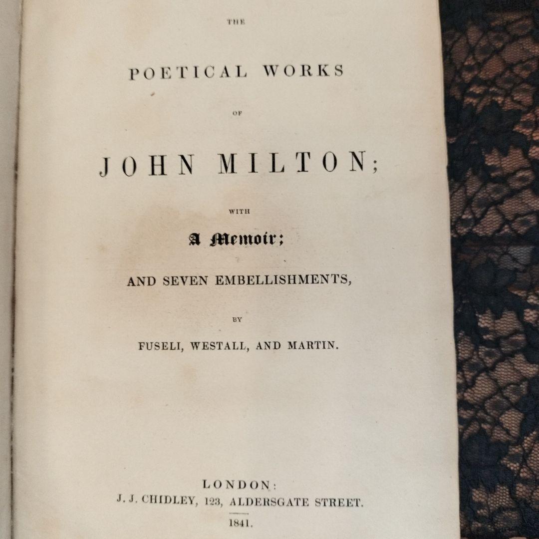 アンティーク雑貨 THE POETICAL WORKS OF JOHN MILTON