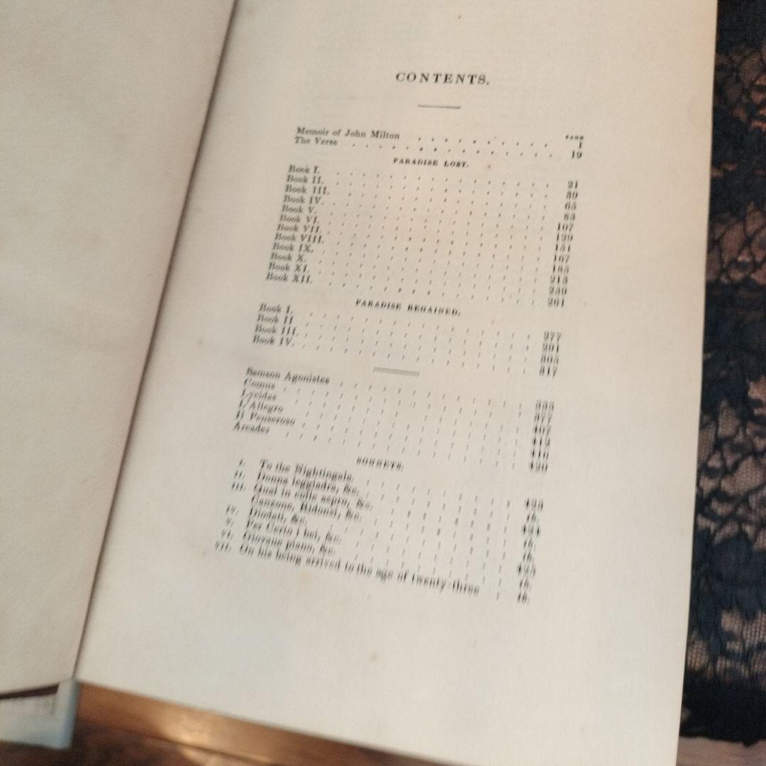 アンティーク雑貨 THE POETICAL WORKS OF JOHN MILTON