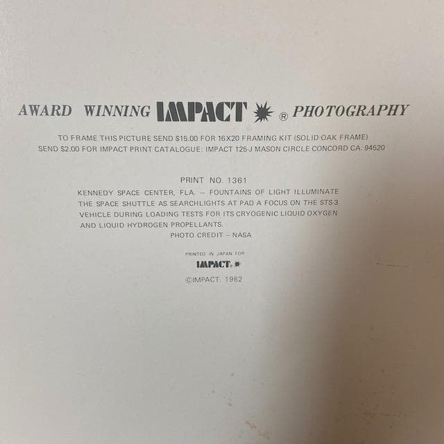 NASA1982年スペースシャトルポスター