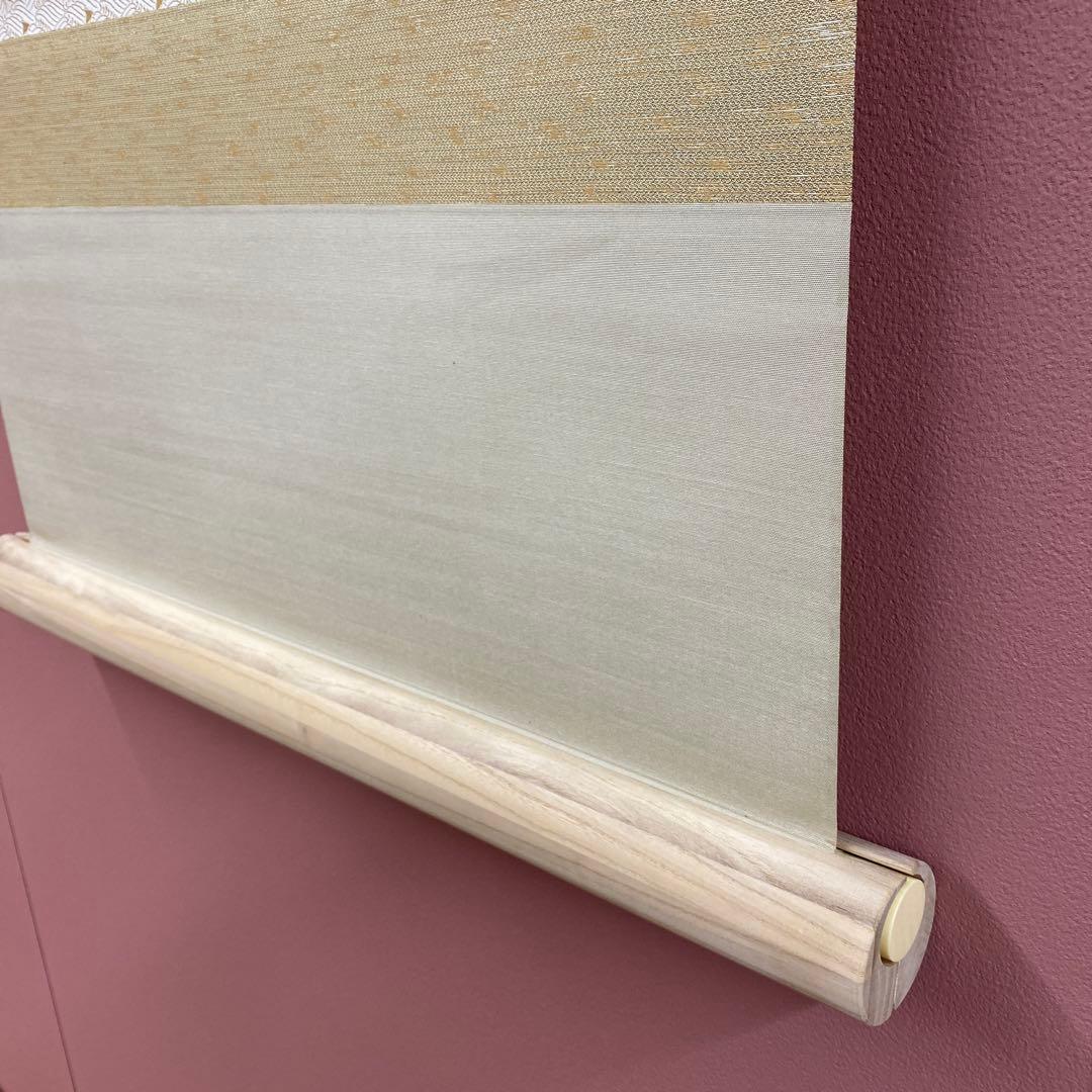 美品 掛け軸 井上清治作 柳に雀図 共箱 太巻き付 美術年鑑掲載