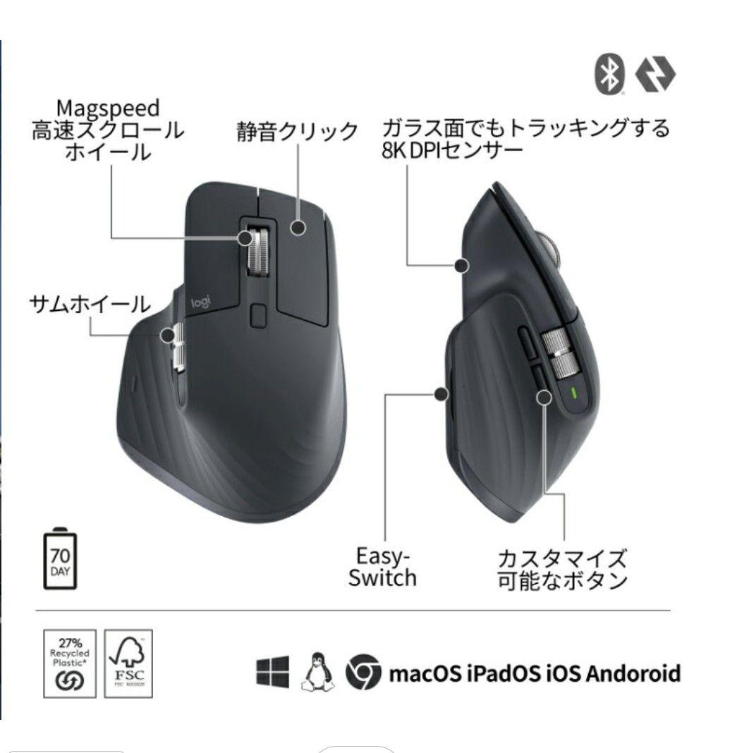 【送料込】新品未開封　ロジクールマウスMX MASTER 3S MX2300GR
