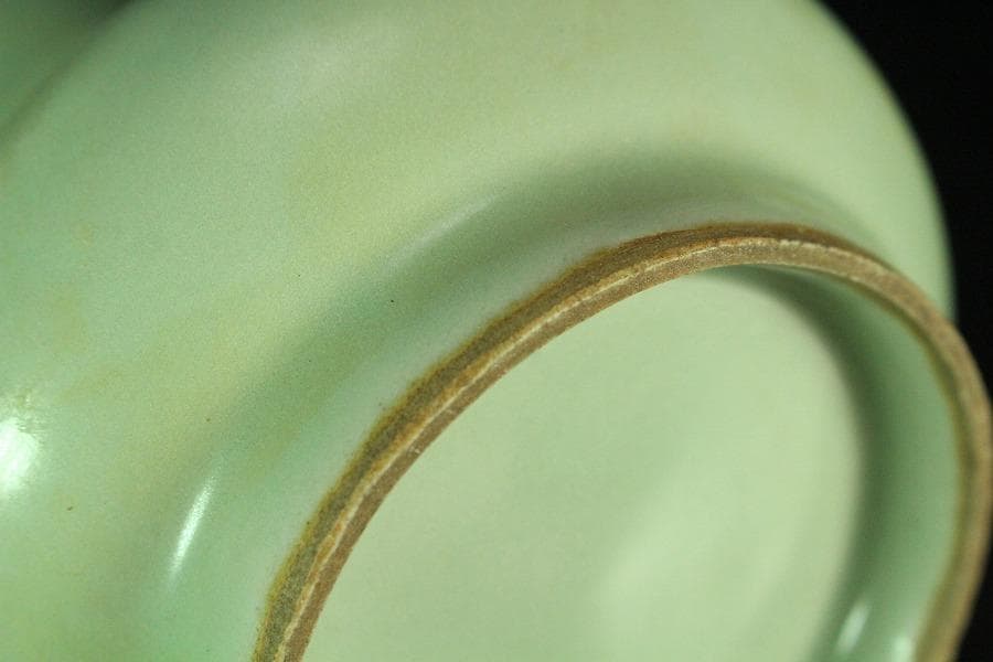 中国美術 青磁 瓶 尺立 茶道具伝来(K-A857)