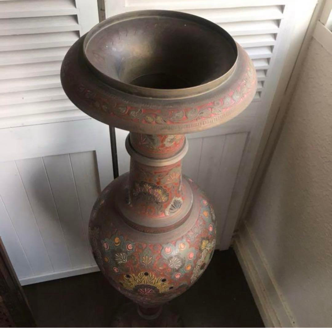 大壺　アジア　中近東　インド　エスニック 真鍮制