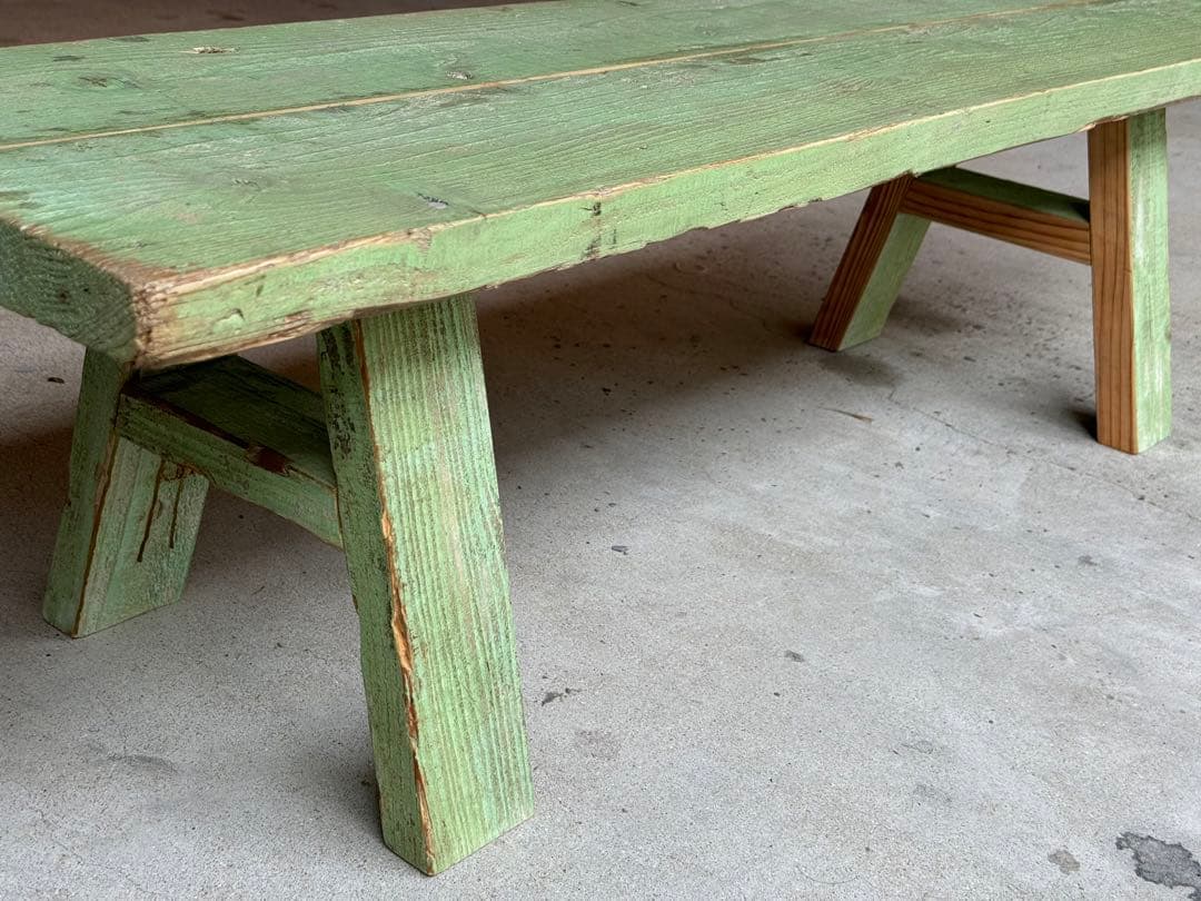 古材ベンチ　ウレタン塗装