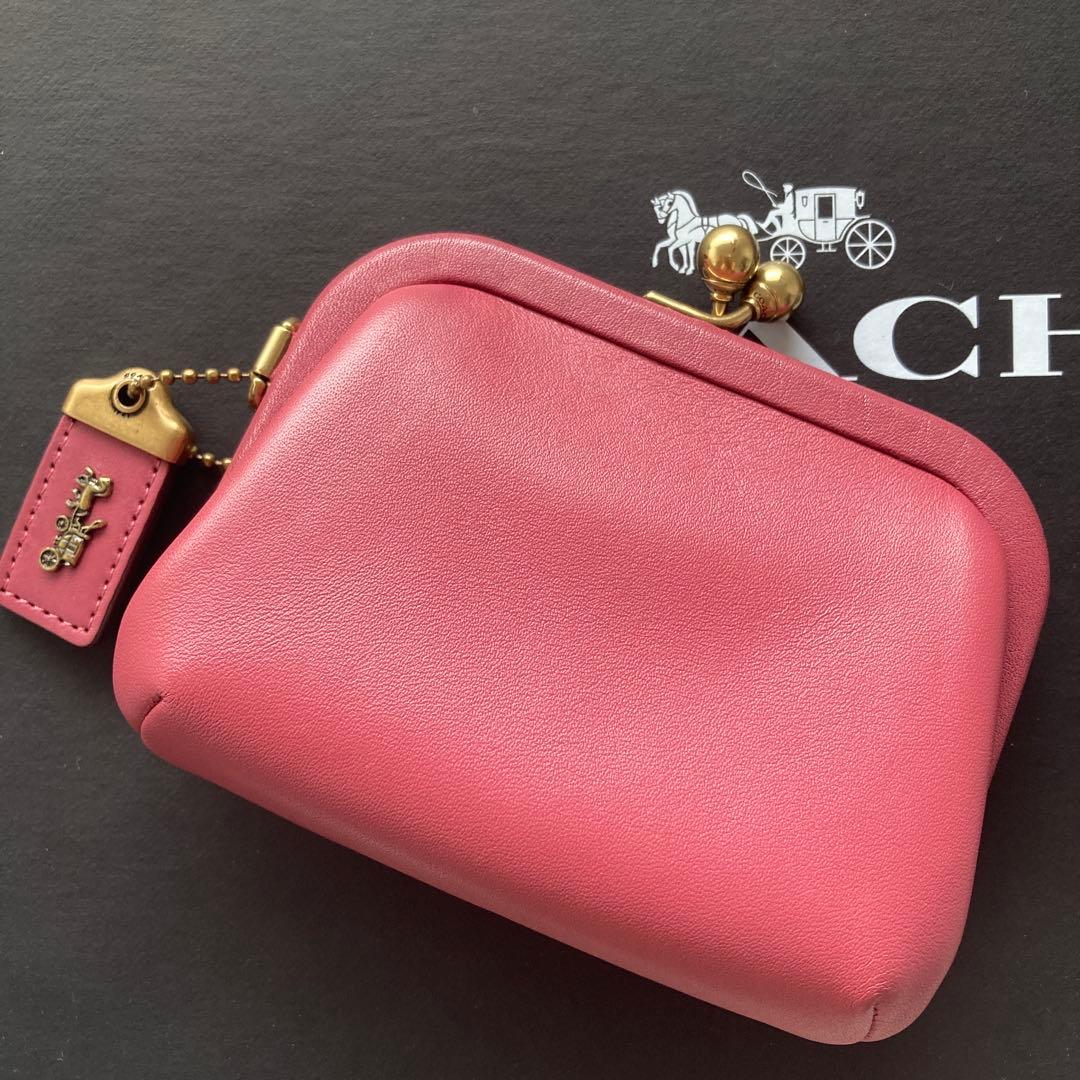 【美品】COACH コーチ　1941 がま口　キスロック　財布　カードケース