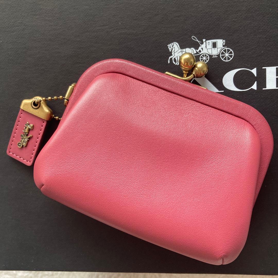 【美品】COACH コーチ　1941 がま口　キスロック　財布　カードケース