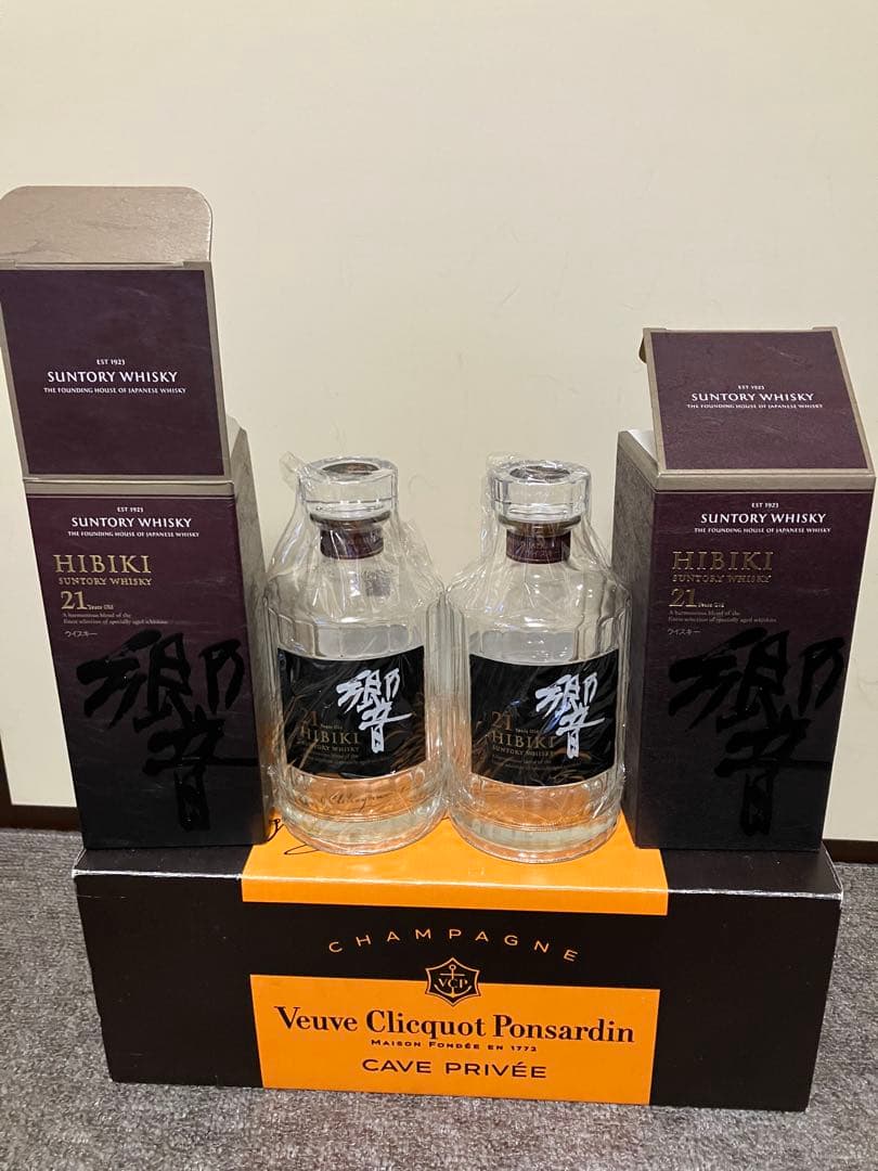 空瓶空き瓶箱サントリー響21年Hibiki 2本セット