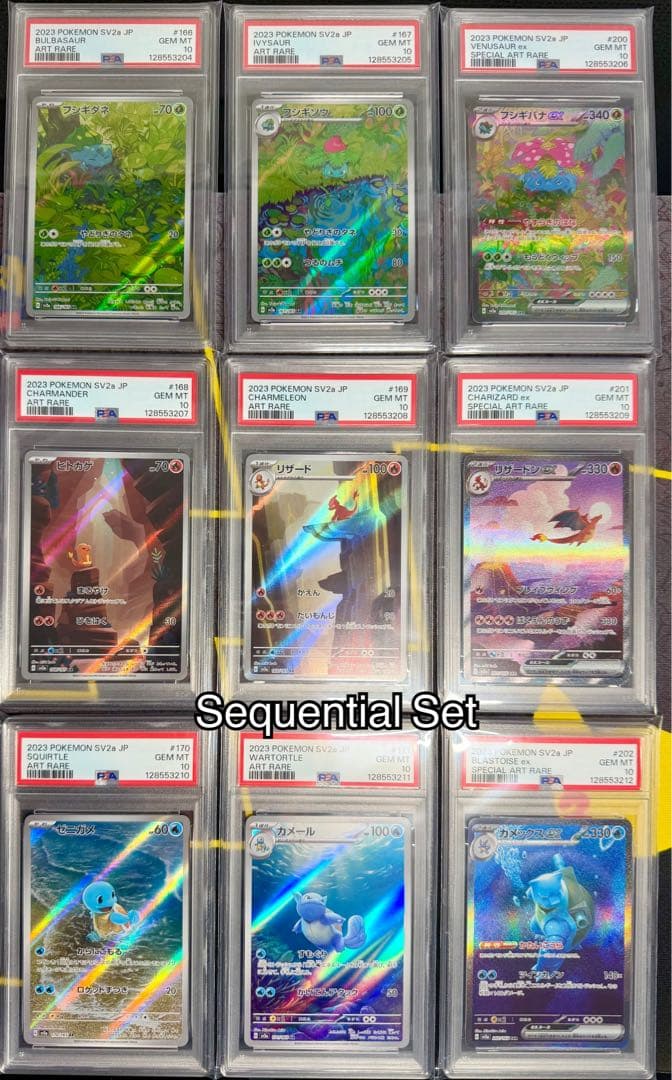 PSA10 151 御三家　進化ライン　9連番　ポケモンカード