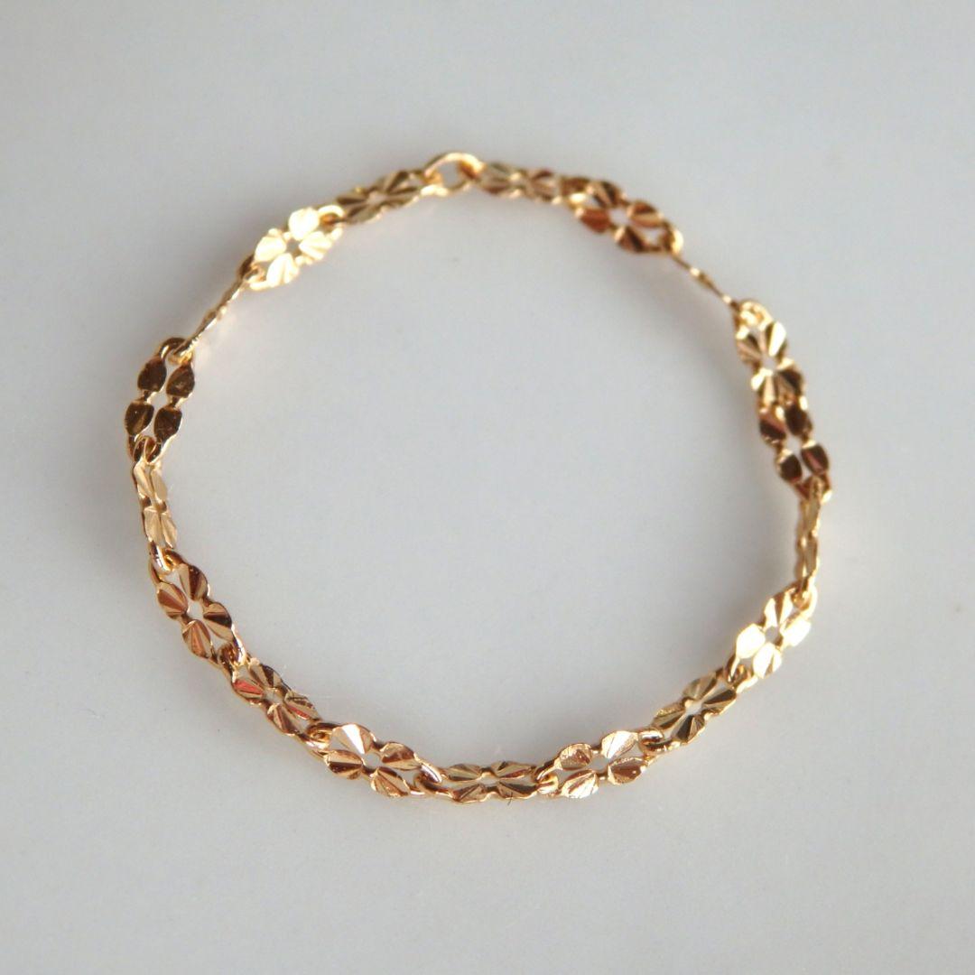 Uma Nami　k18リング　クローバーチェーン　チェーンリング