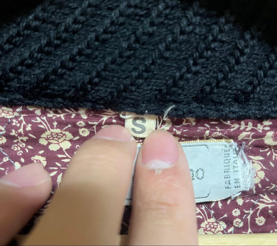 90s VALENTINO イタリア製 ウールニットブルゾン ブラック