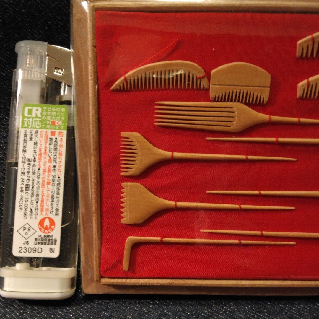 古い　ミニチュア　櫛　こうがい　アンティーク　骨董