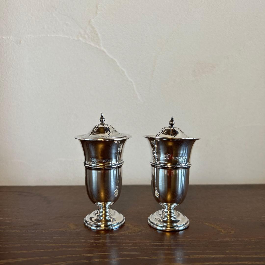 希少　純銀　ソルト、ペッパー、マスタード、シュガー入れ　4点セット