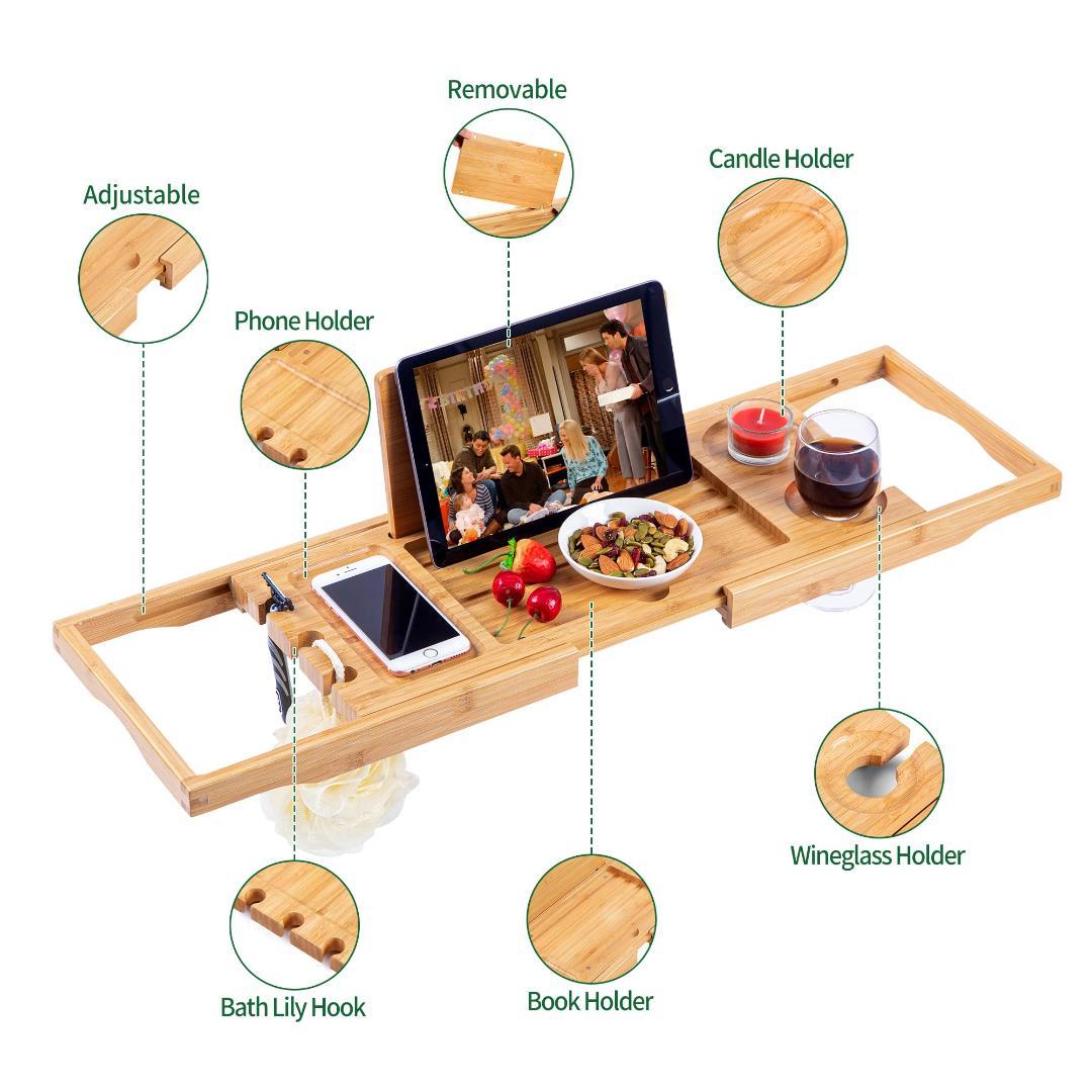 竹のバスタブトレー