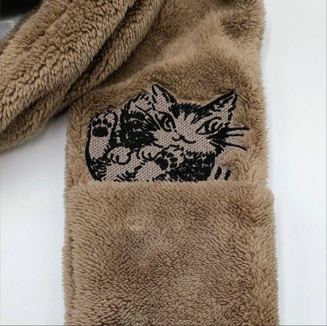 ☆★わちふぃーるど ダヤン 猫耳フーディポケット付きマフラー ★☆