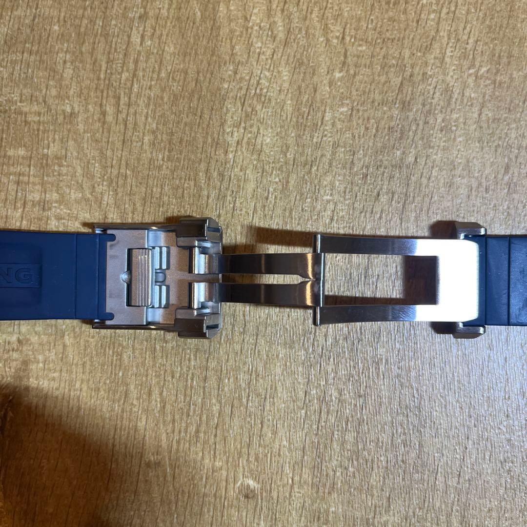 BREITLING ブライトリング　ネイビー ラバーベルト Dバックル