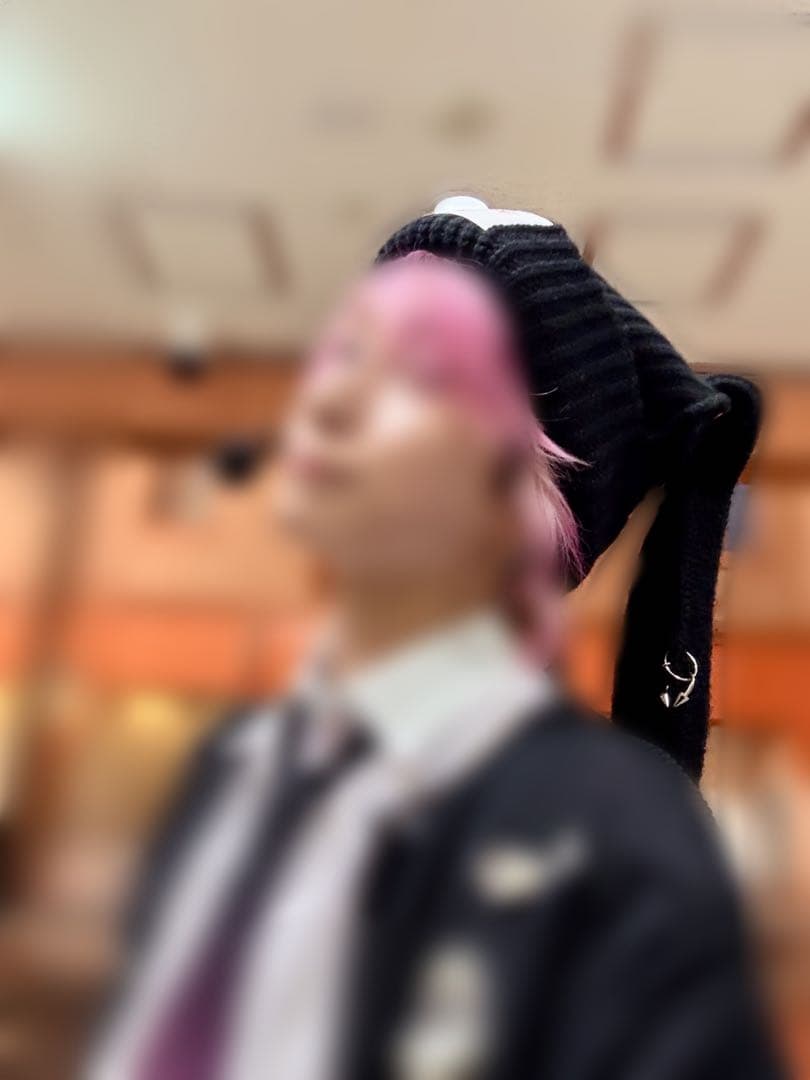 【新品】LOVERBOY ブラックニット帽 うさ耳