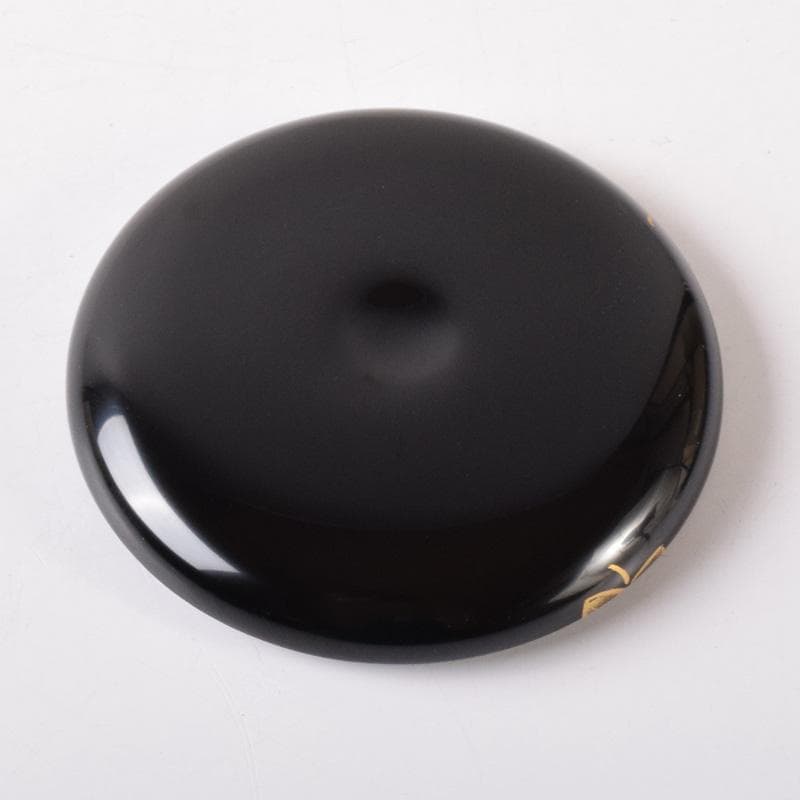 茶道具　蒔絵師　西村弘峰作　青楓螺鈿蒔絵　万寿形　香合　共箱　V　7699