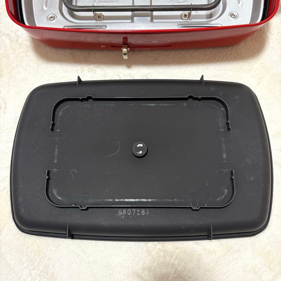 ほぼ未使用　BRUNOホットプレートグランデサイズ 深鍋セット BOE026 赤