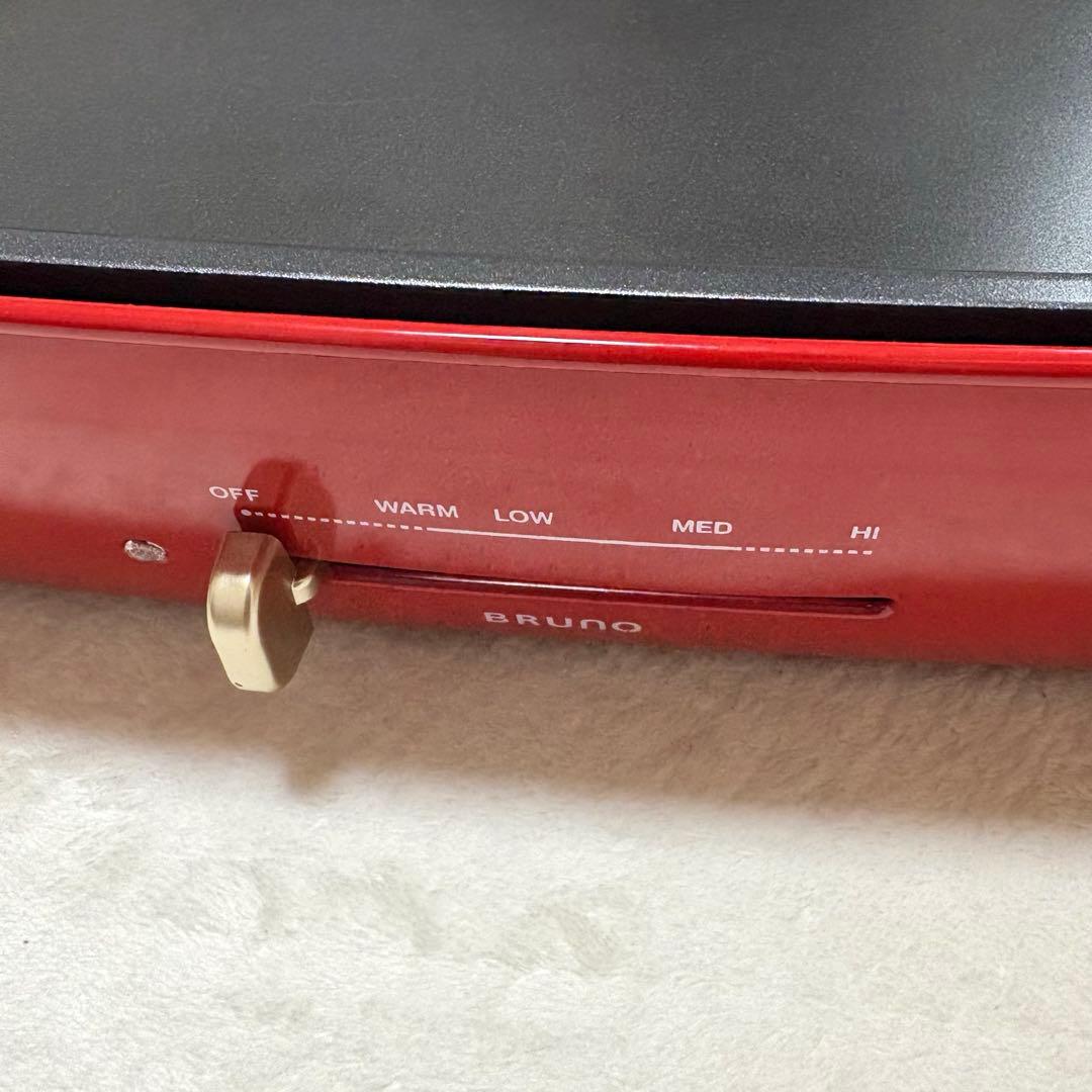 ほぼ未使用　BRUNOホットプレートグランデサイズ 深鍋セット BOE026 赤