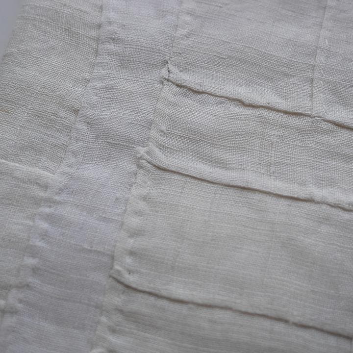 韓国 ポジャギ 手縫い 正方形 棒通しあり　100×100cm モシ 麻