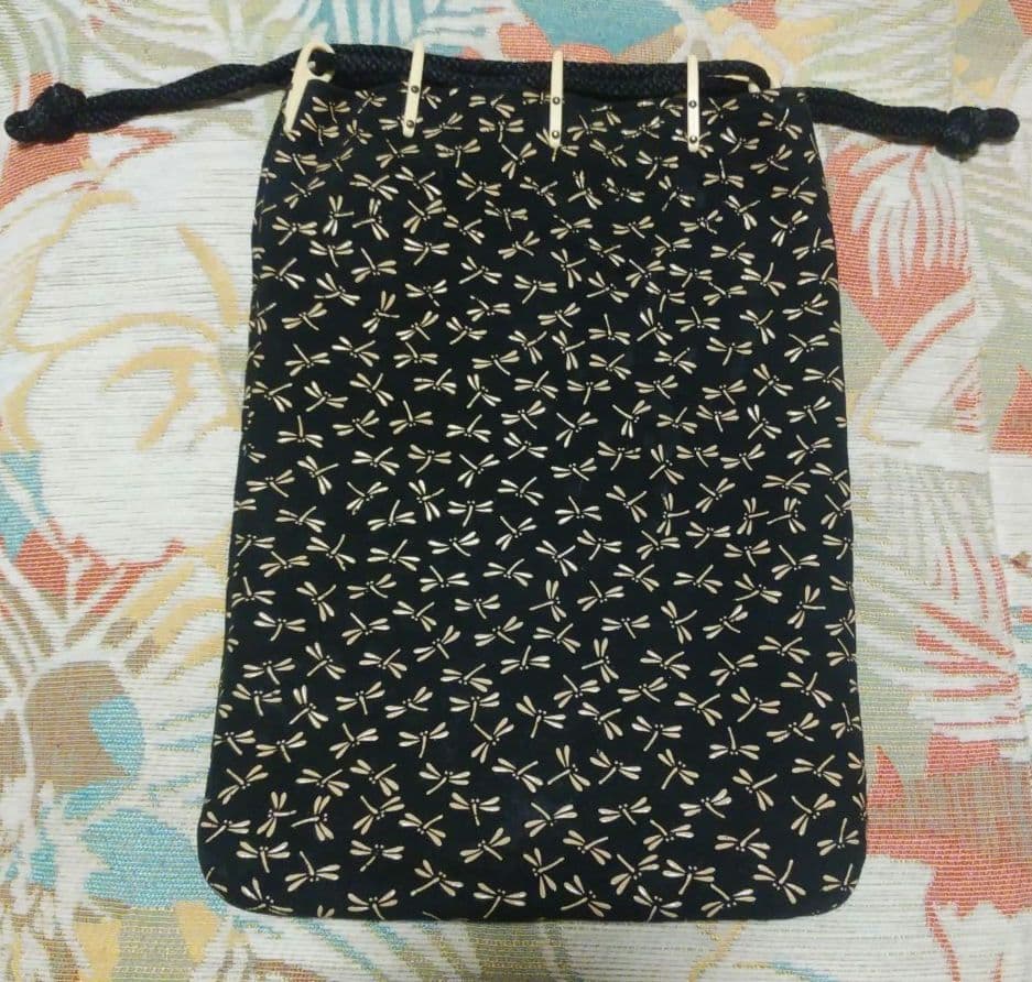 印傳屋 合切袋 印伝 インデンヤ INDEN-YA 巾着 甲州印伝 とんぼ