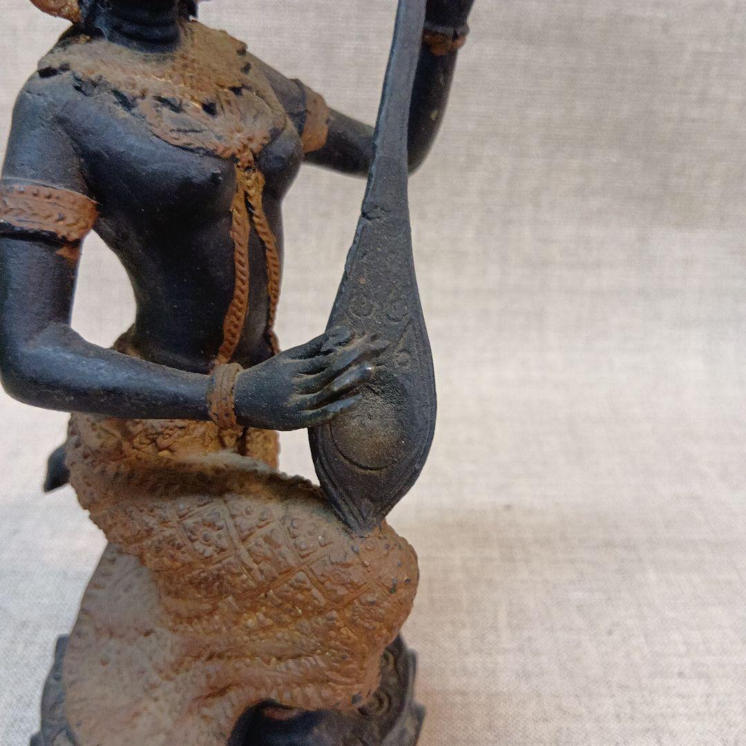 即発送タイ 天部(てんぶ）仏像 ブロンズ アジア伝統女性像 彫刻 約20cm