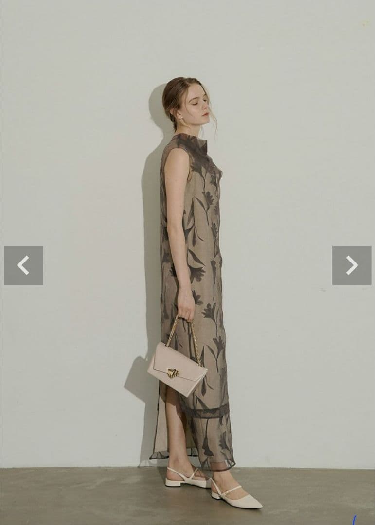 LE’RURE　drape design dress　ブラウン　M