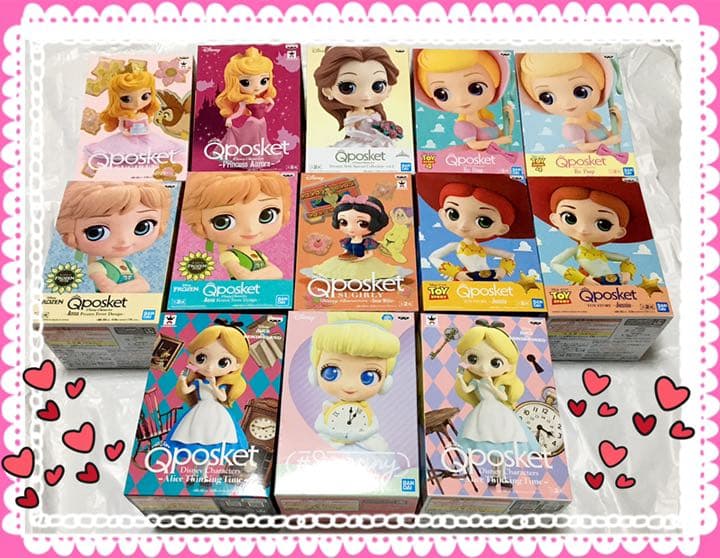 お買い得　ディズニー　プリンセス　Qposket 13種セット　フィギュア