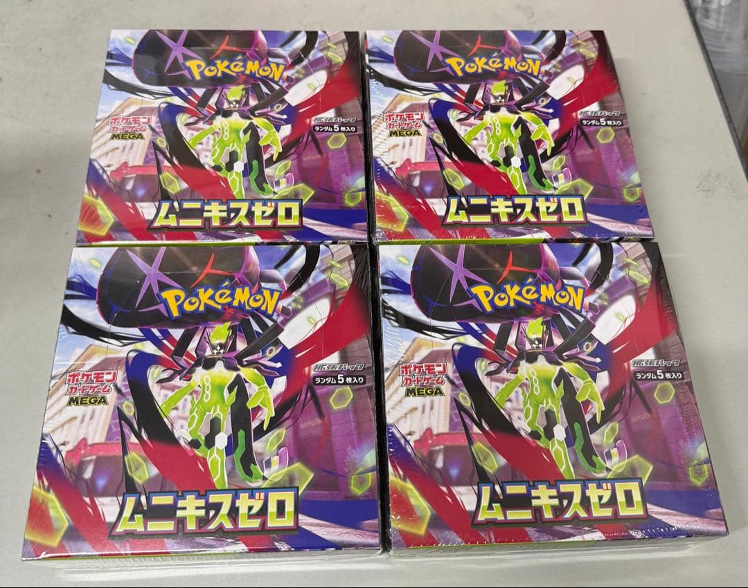 ポケモンカードMEGA ムニキスゼロ 4boxセット シュリンク有り