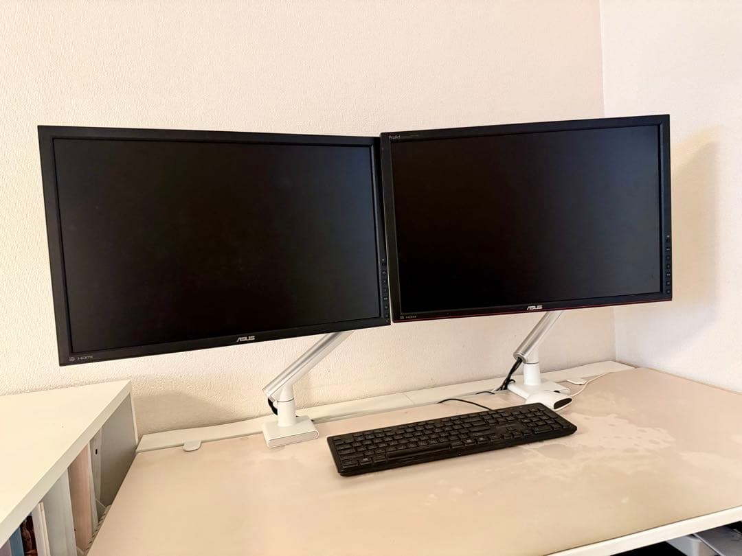 ASUS高精細デュアルモニターセット 24.1インチ×2(イギー)アーム×2