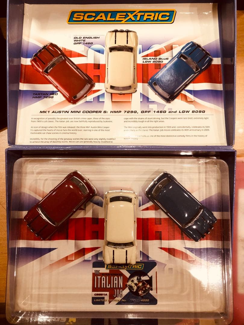 ぶーちゃんさん専用の映画「ミニミニ大作戦」の劇用車のスロットカー3台セット