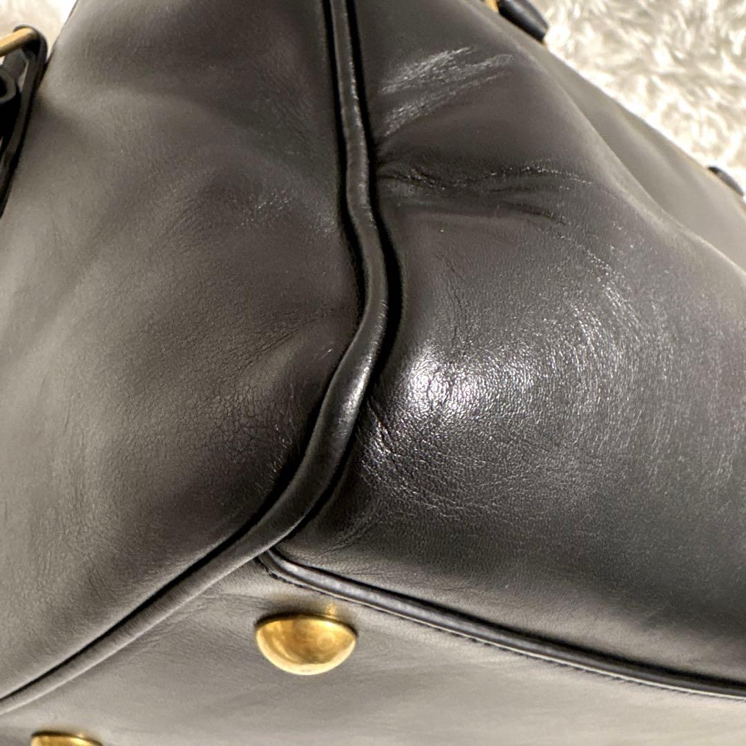 サンローラン クラシックダッフル6 2way ショルダーバッグ レザー ブラック