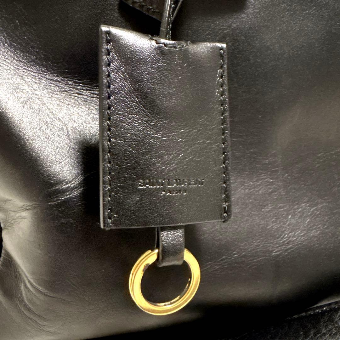 サンローラン クラシックダッフル6 2way ショルダーバッグ レザー ブラック