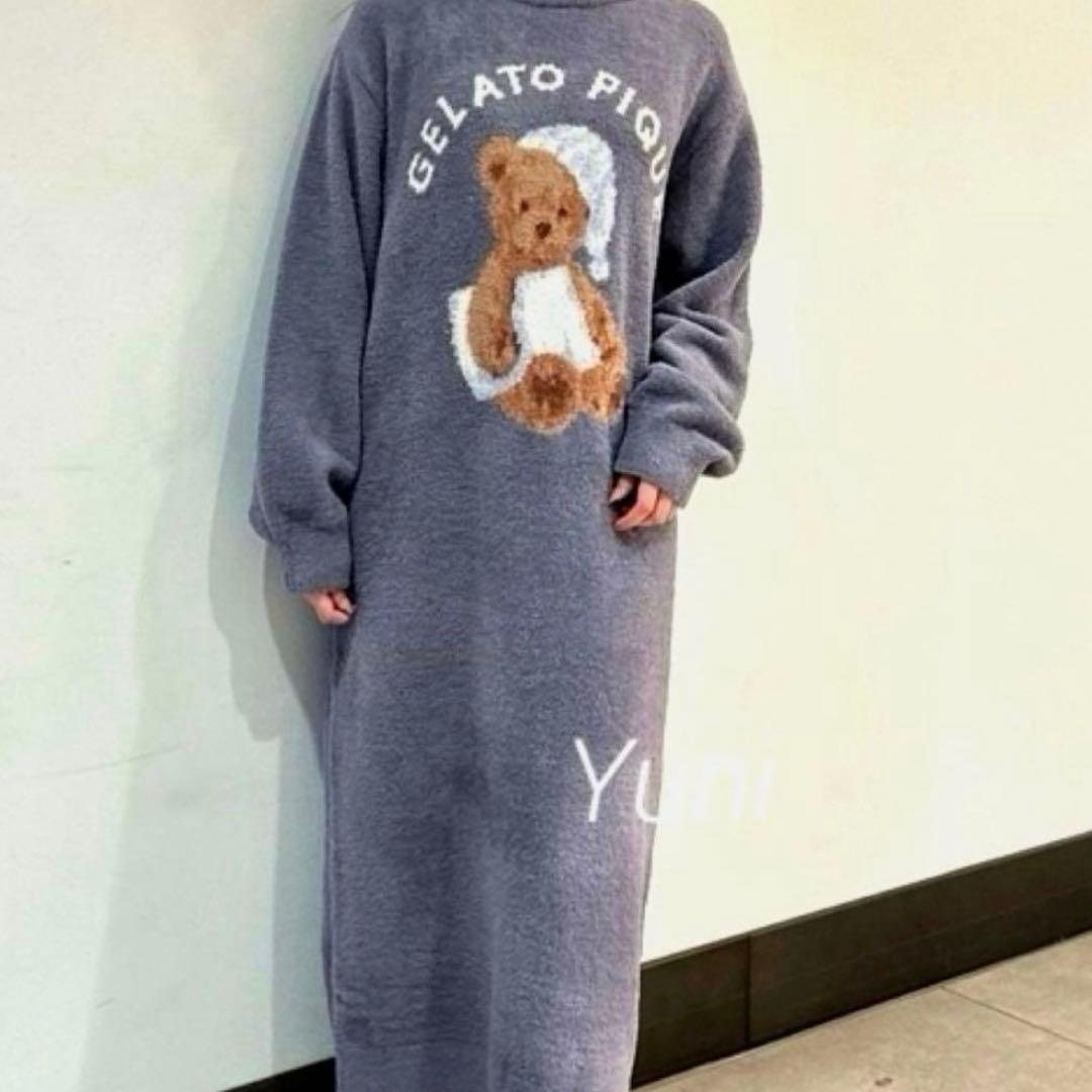 正規品♡GOOD NIGHT BEAR ジャガードワンピース♡ネイビー
