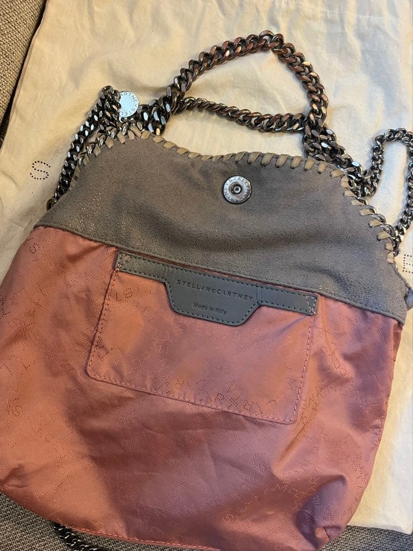 【大人気】ステラマッカートニーファラベラ グレー スエード ショルダーバッグ