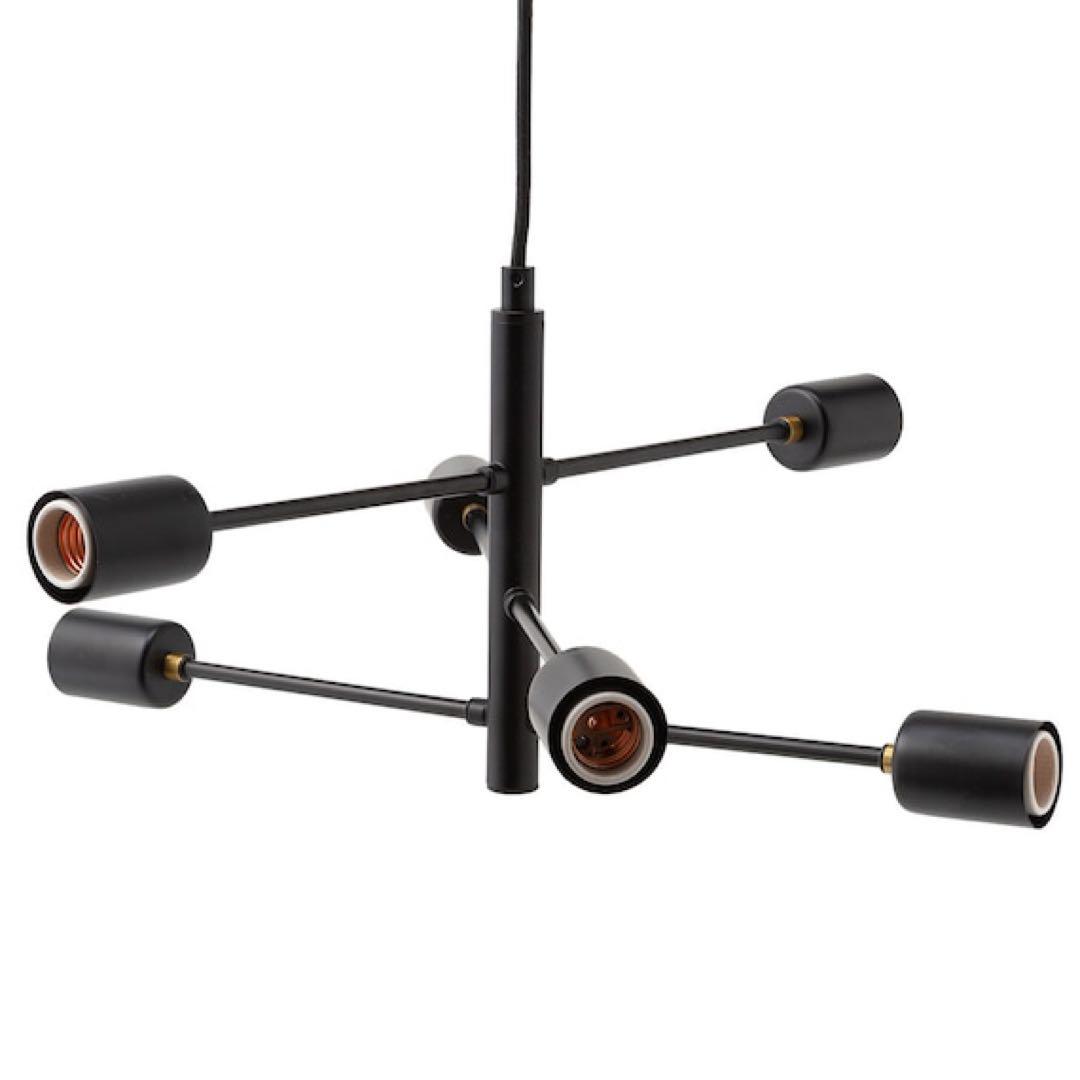 ニトリ ペンダントライト セイス ブラック6灯 E26新品調光機能電球付き