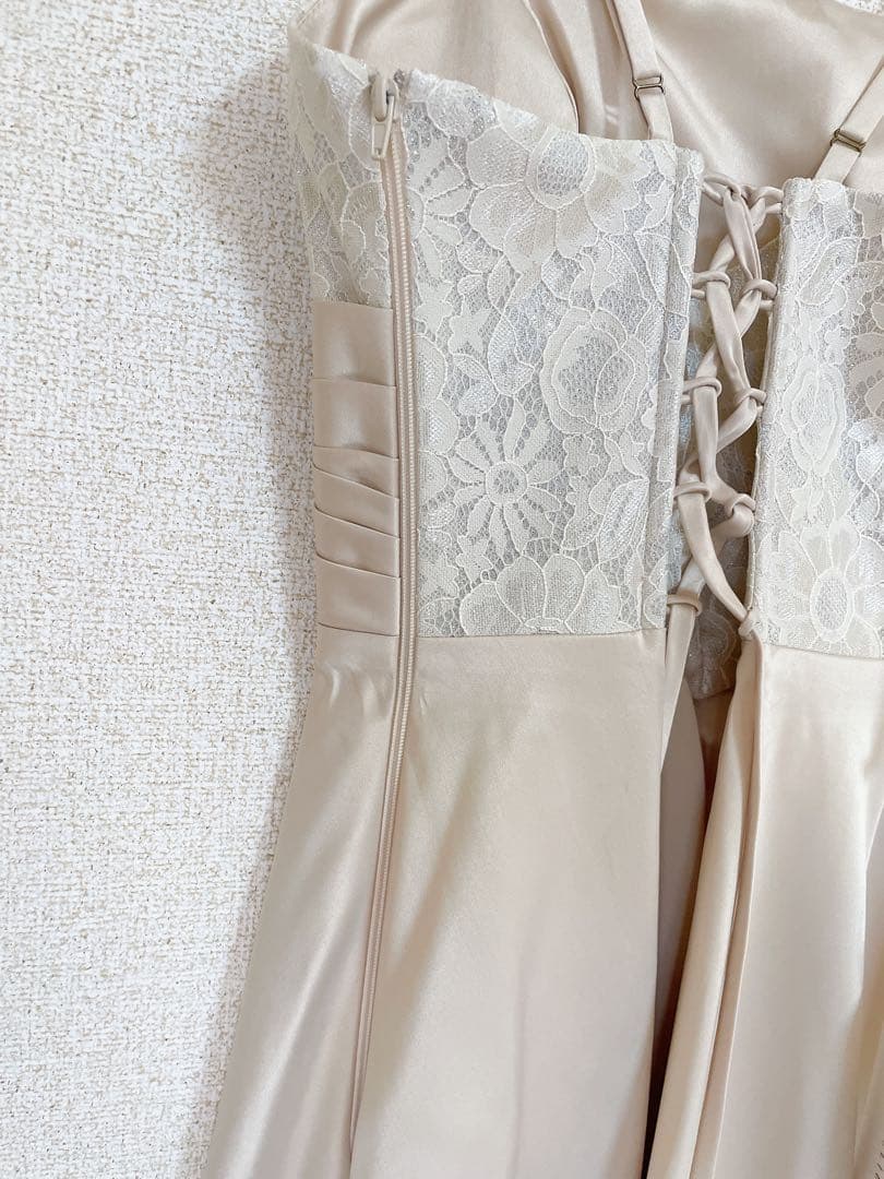 ANNABELLE シャンパンベージュ　ロングドレス　未使用　147cm程度向け