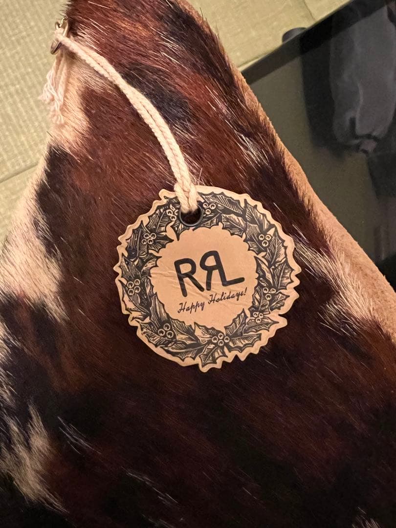 希少！　RRL カウスキン牛革　クッション