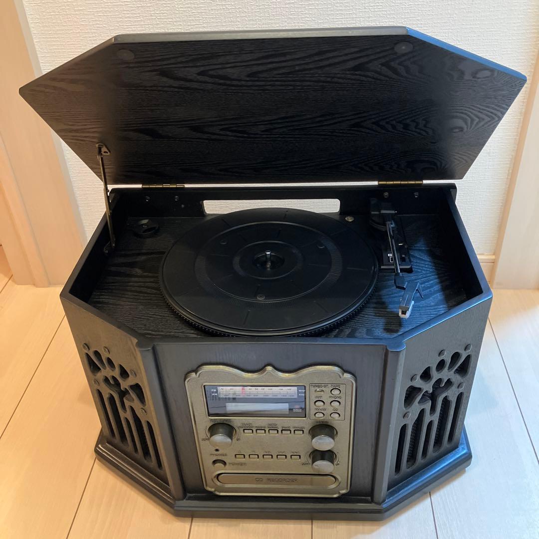 アドフィールド 6900 レコード録音機能付きアンティーク調マルチプレーヤー