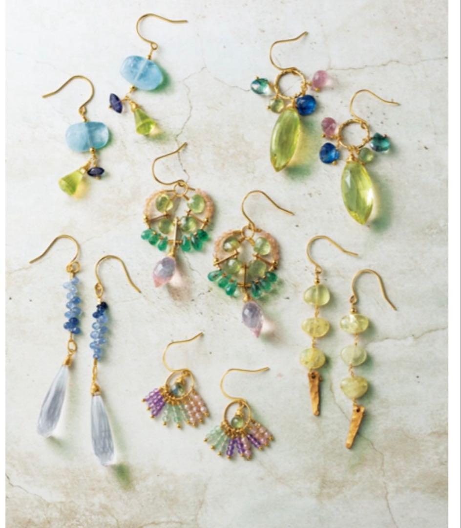 貴重agete Eva Hanusova 限定ピアス K10 大粒レモンクオーツ