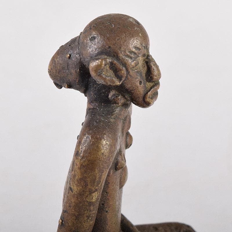 仏教美術　古銅塗金　チベット仏　仏像　置物　V　7955