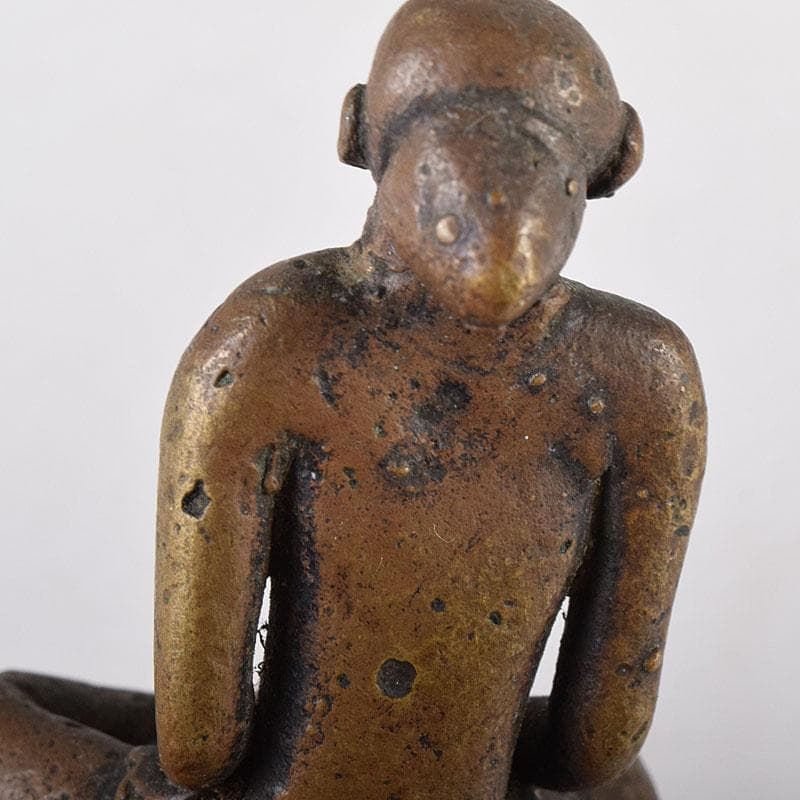 仏教美術　古銅塗金　チベット仏　仏像　置物　V　7955