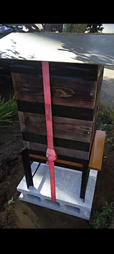 重箱式巣箱台　280ミリ用　ニホンミツバチ　鉄製台