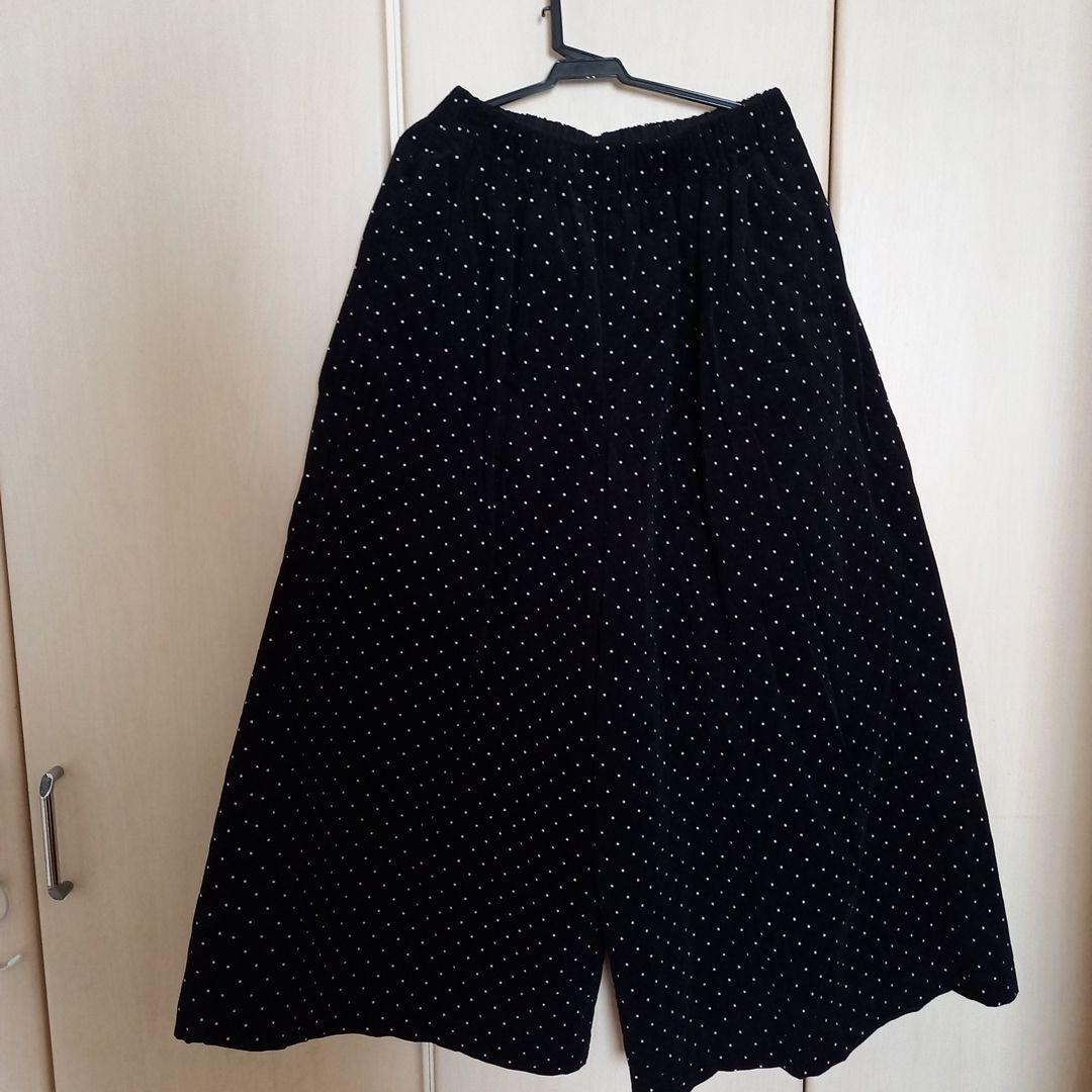 かぐれ　ドットコーデュロイワイドパンツ