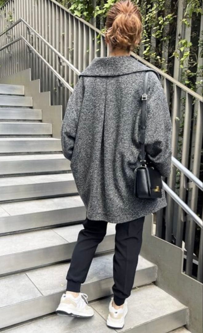 spick&span Wスライバーヘリンボーンミドルコート